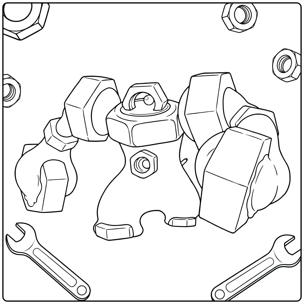 Pokemon Melmetal for Kids coloring page