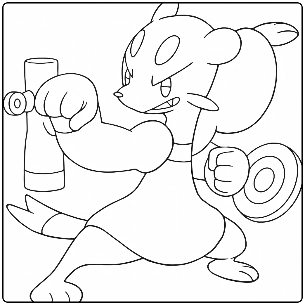 Pokemon Mienfoo coloring page