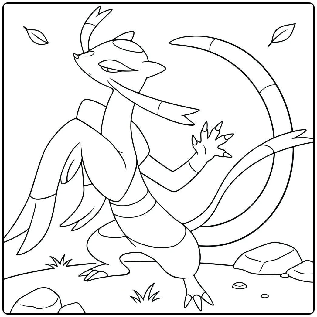 Pokemon Mienshao coloring page