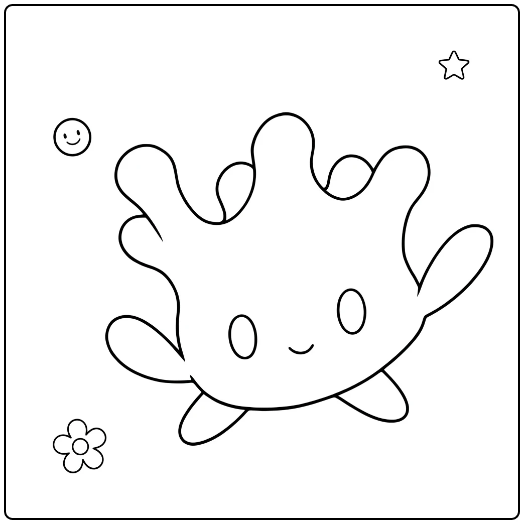Pokemon Milcery for Children Fun coloring page
