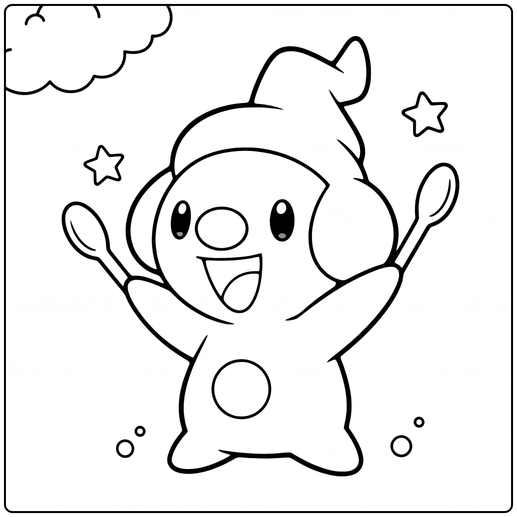 Pokemon Mime Jr coloring page