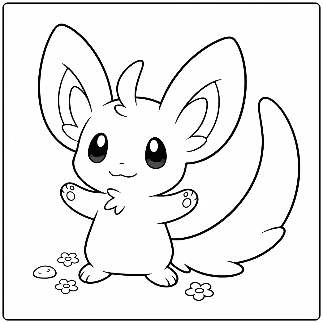 Pokemon Minccino coloring page
