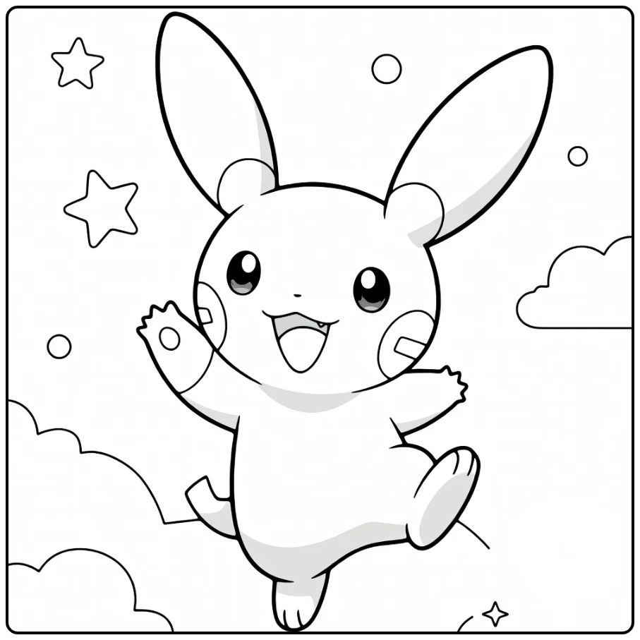 Pokemon Minun coloring page