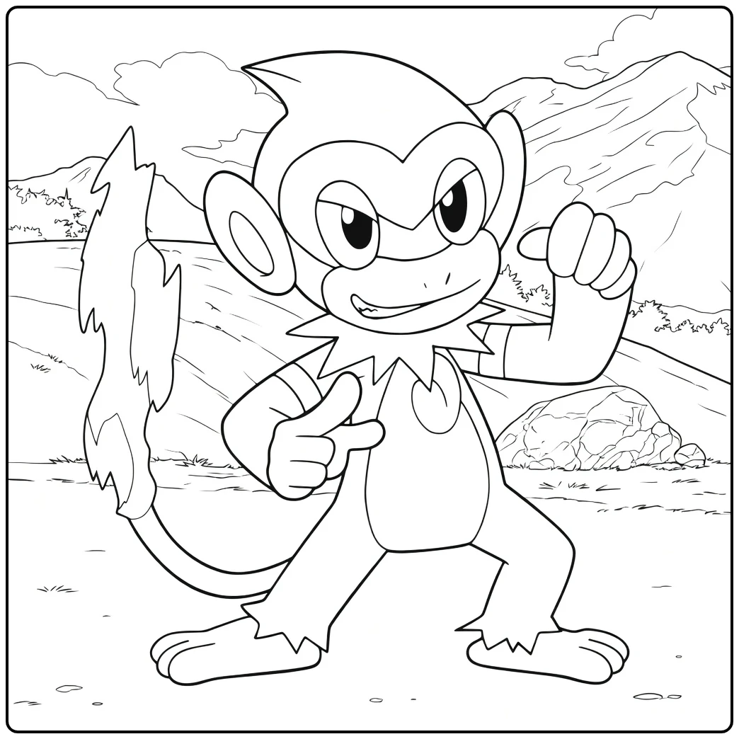 Pokemon Monferno coloring page