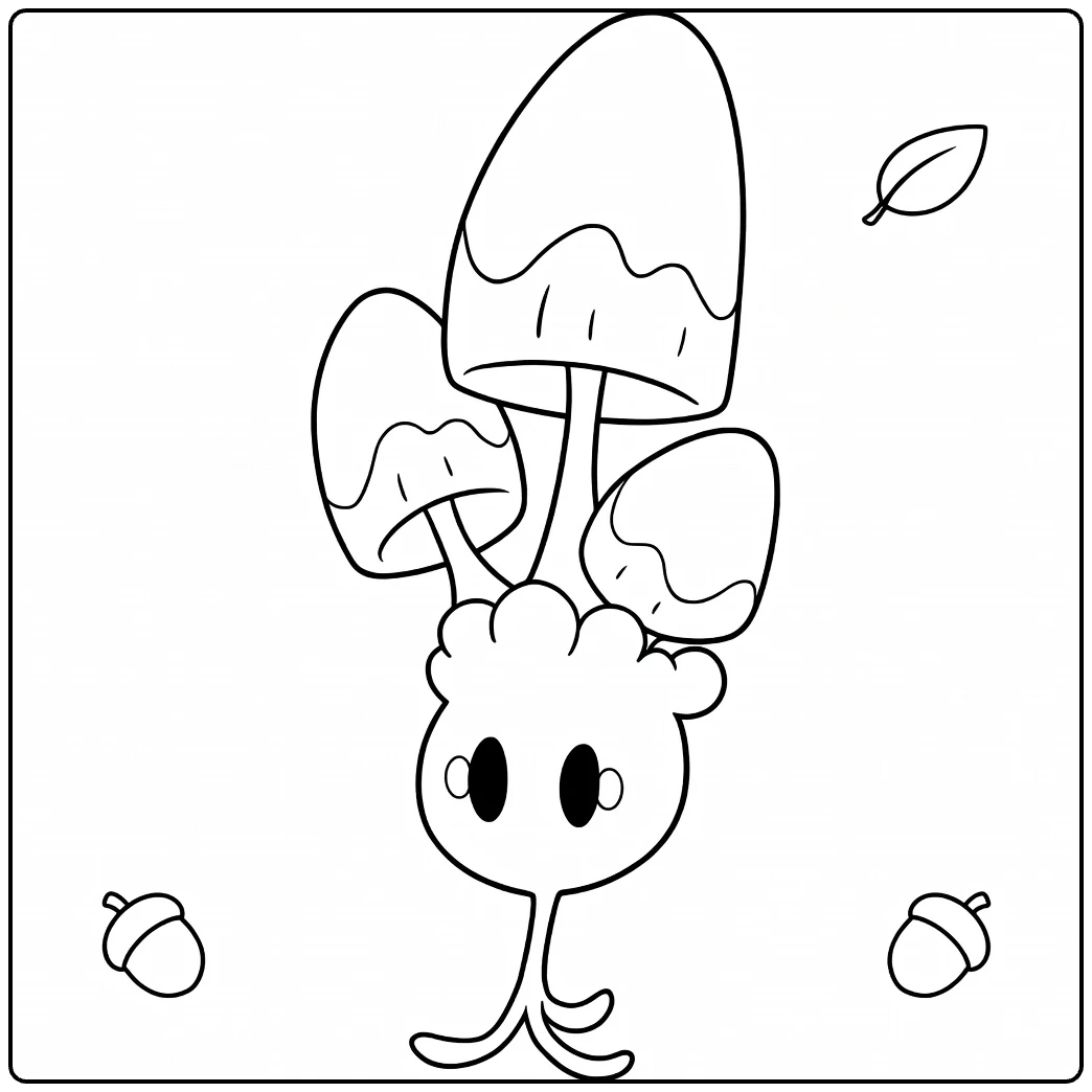 Pokemon Morelull Cute Mushroom coloring page