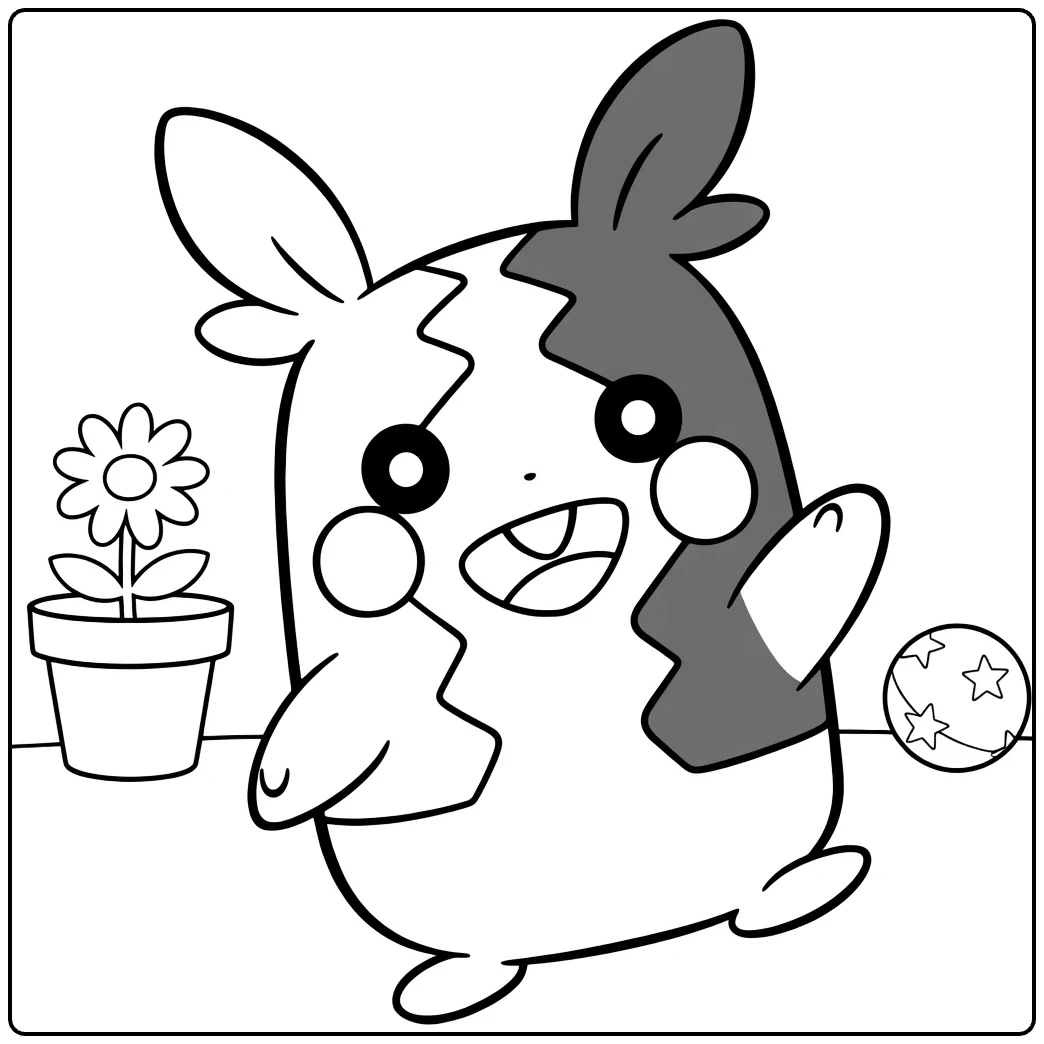 Pokemon Morpeko Cheerful Pose coloring page