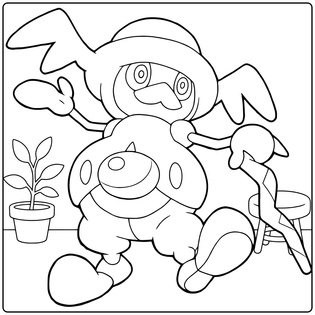Pokemon Mr Rime for Kids coloring page