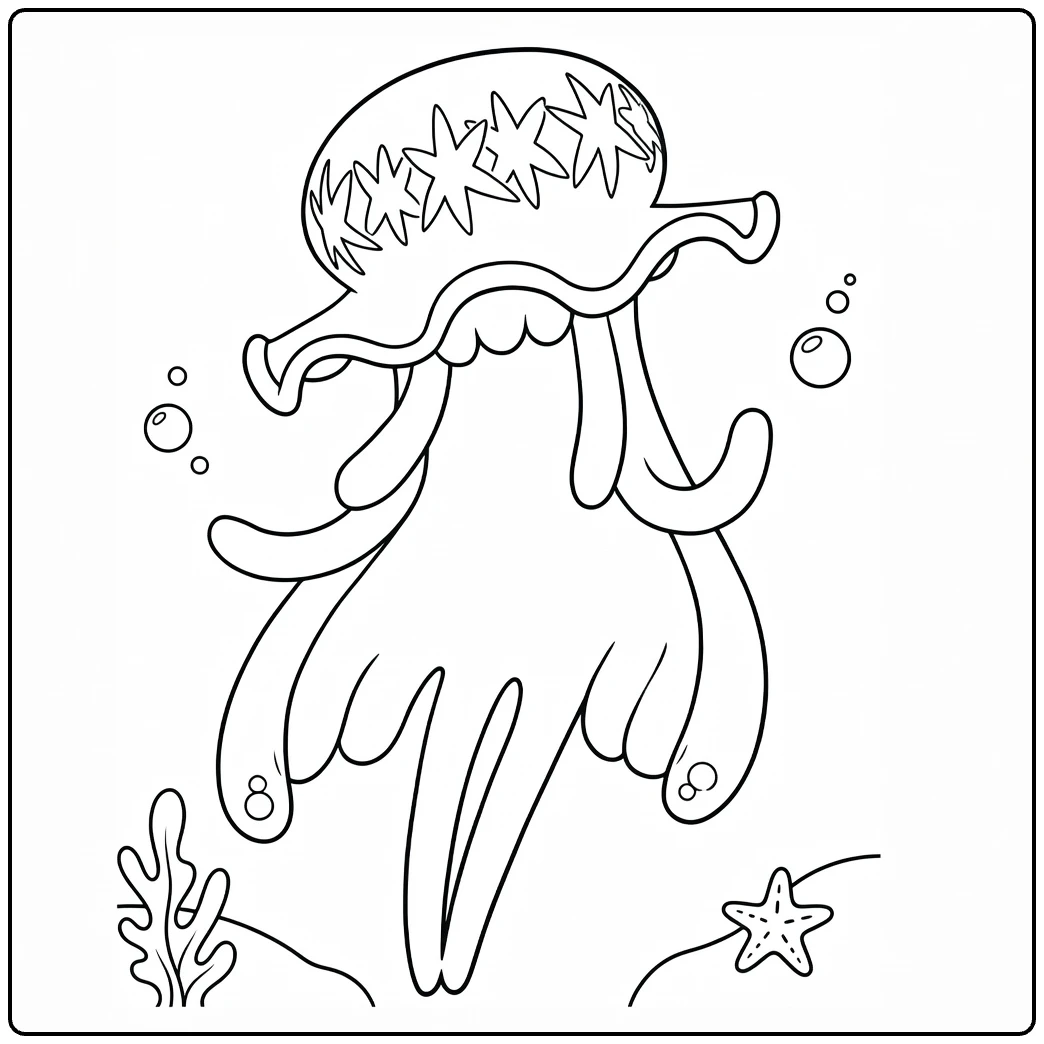 Pokemon Nihilego in Underwater World coloring page