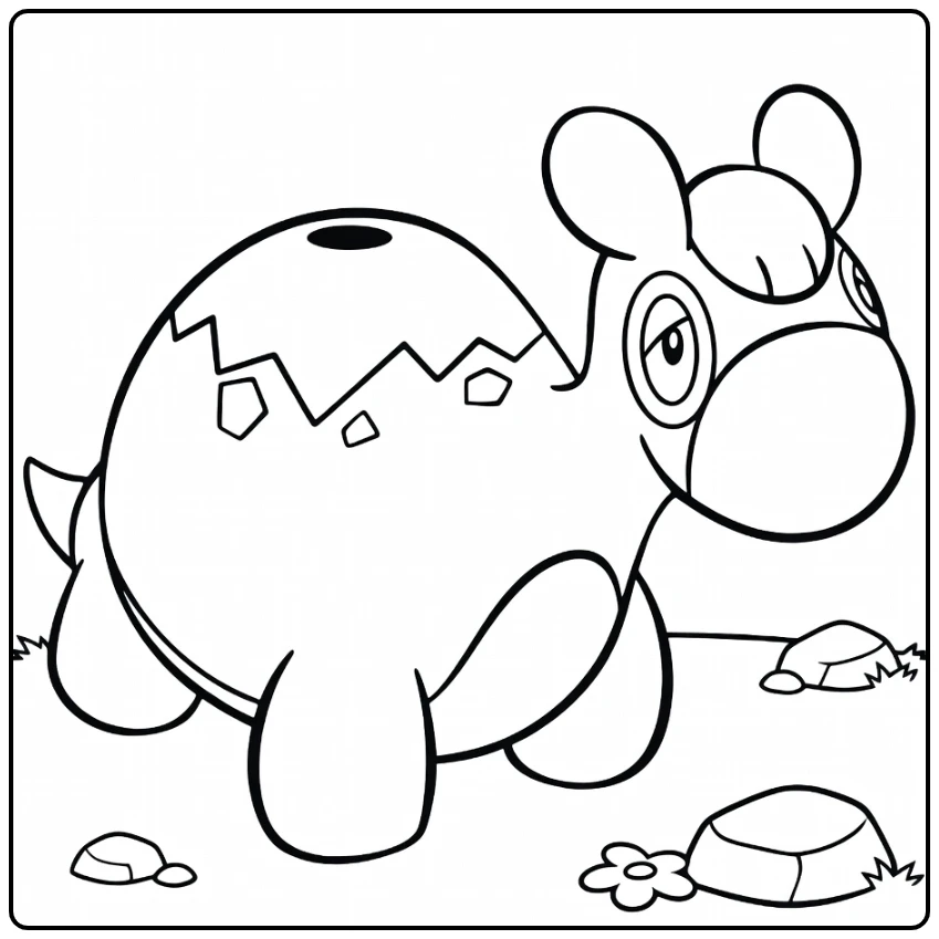 Pokemon Numel coloring page