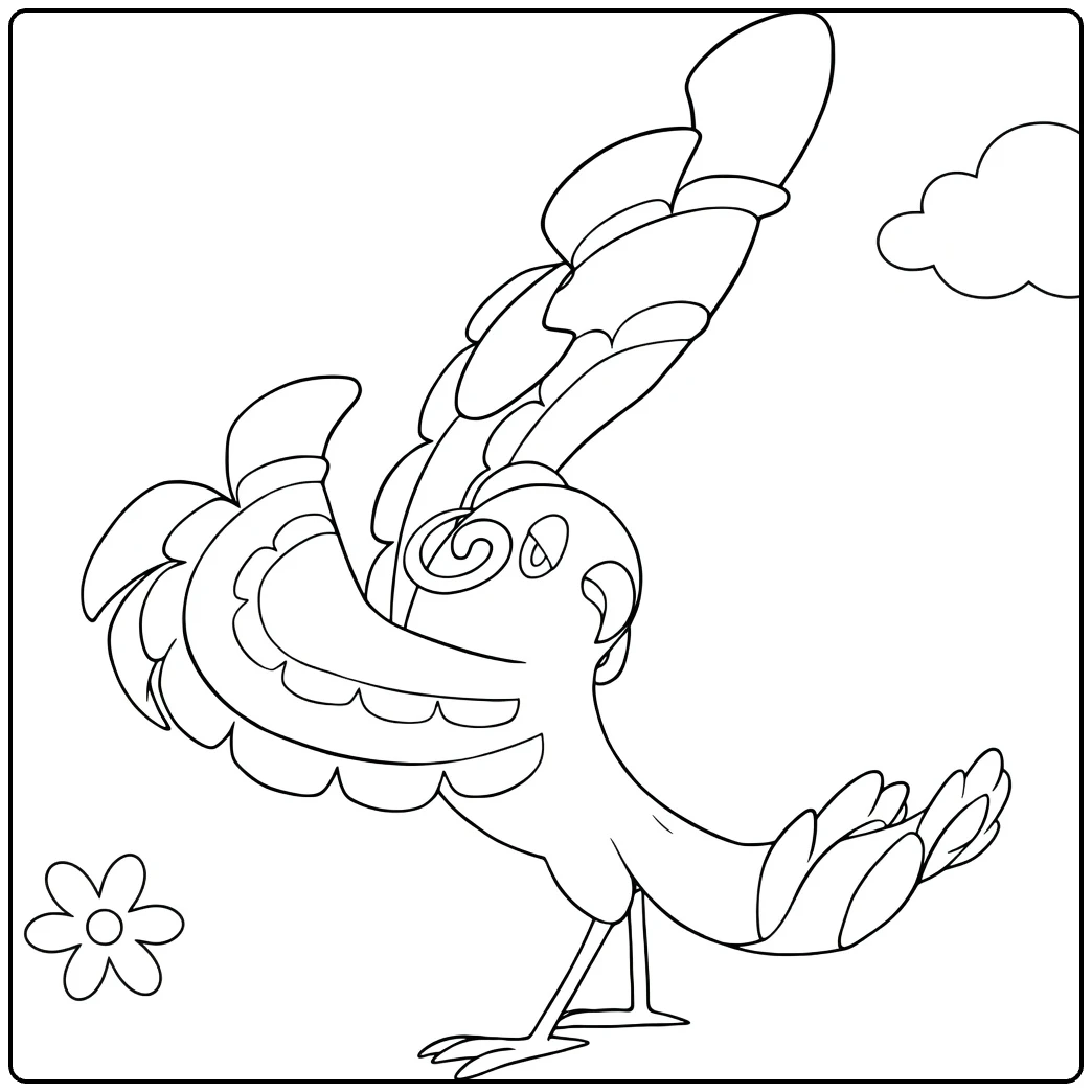 Pokemon Oricorio for Kids Cute Design coloring page