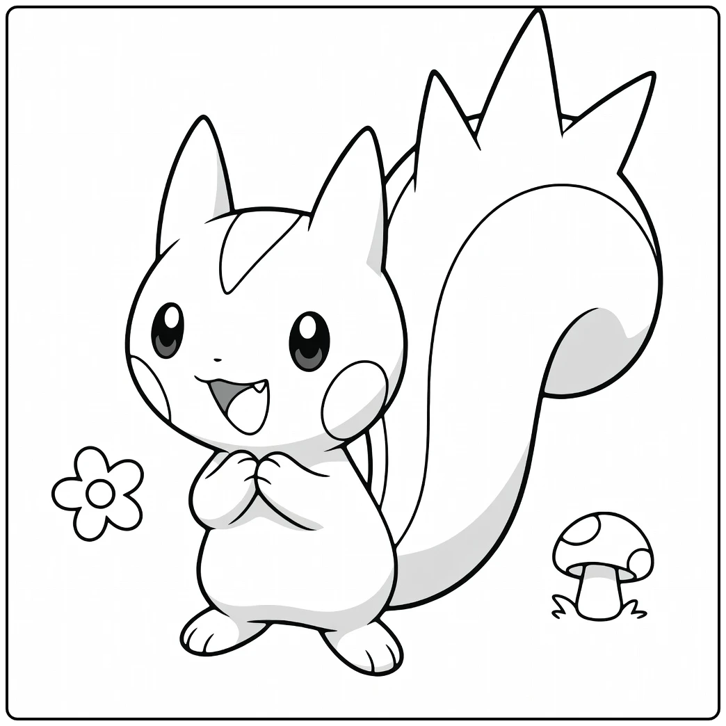 Pokemon Pachirisu coloring page