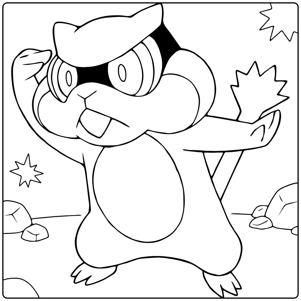 Pokemon Patrat coloring page