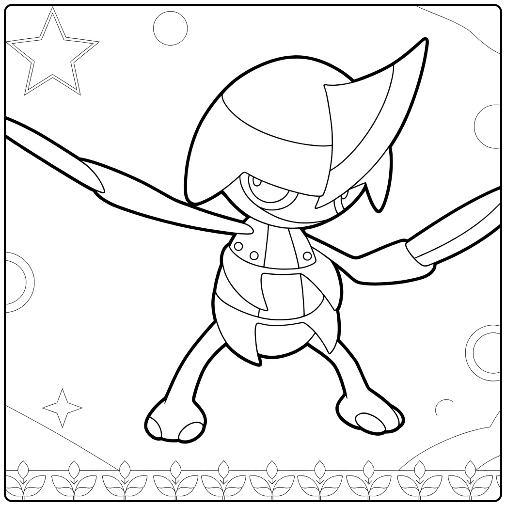 Pokemon Pawniard coloring page
