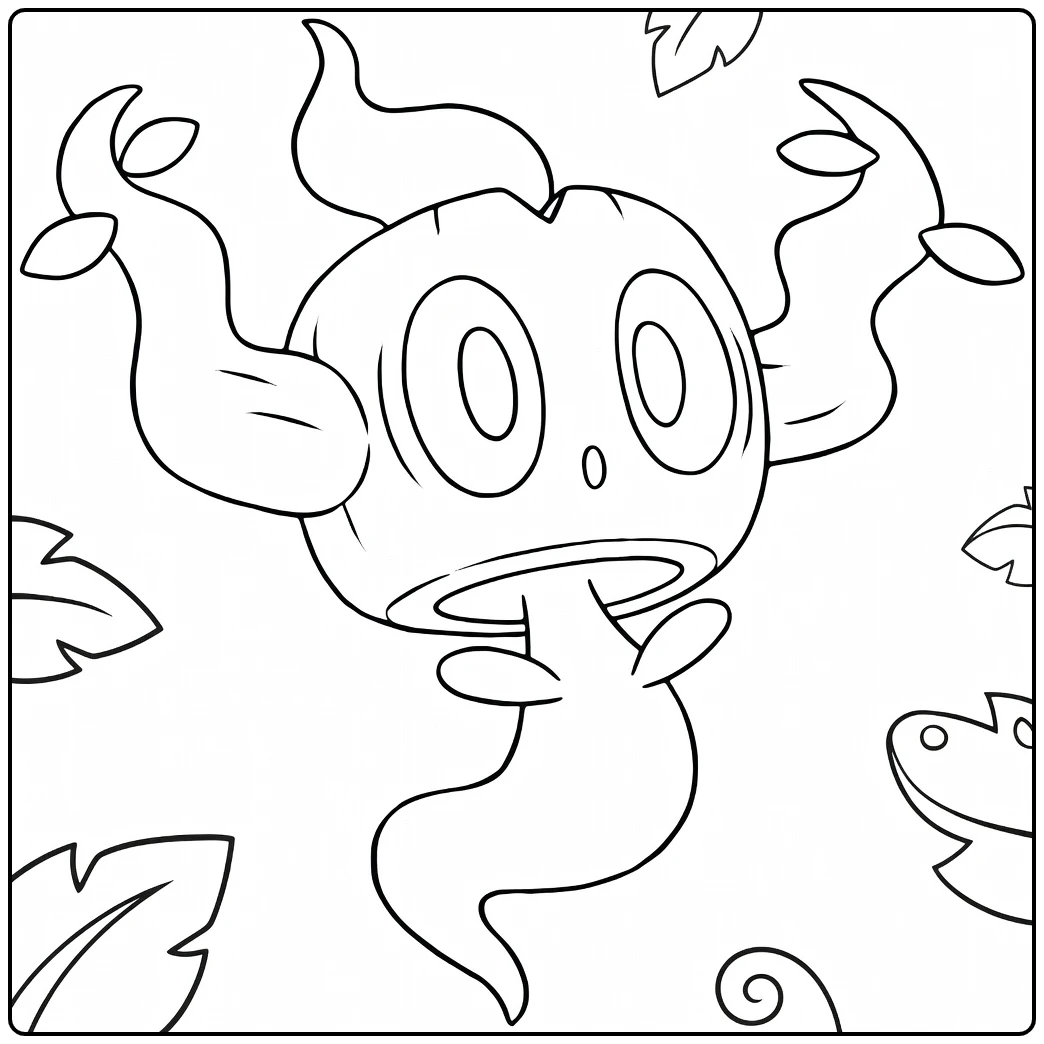 Pokemon Phantump for Children coloring page