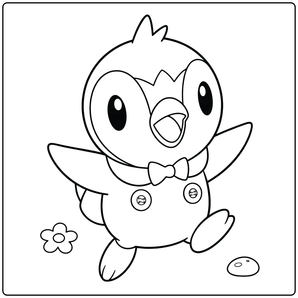 Pokemon Piplup coloring page