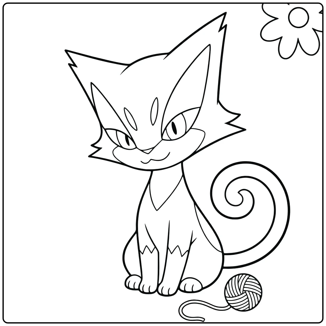 Pokemon Purrloin coloring page