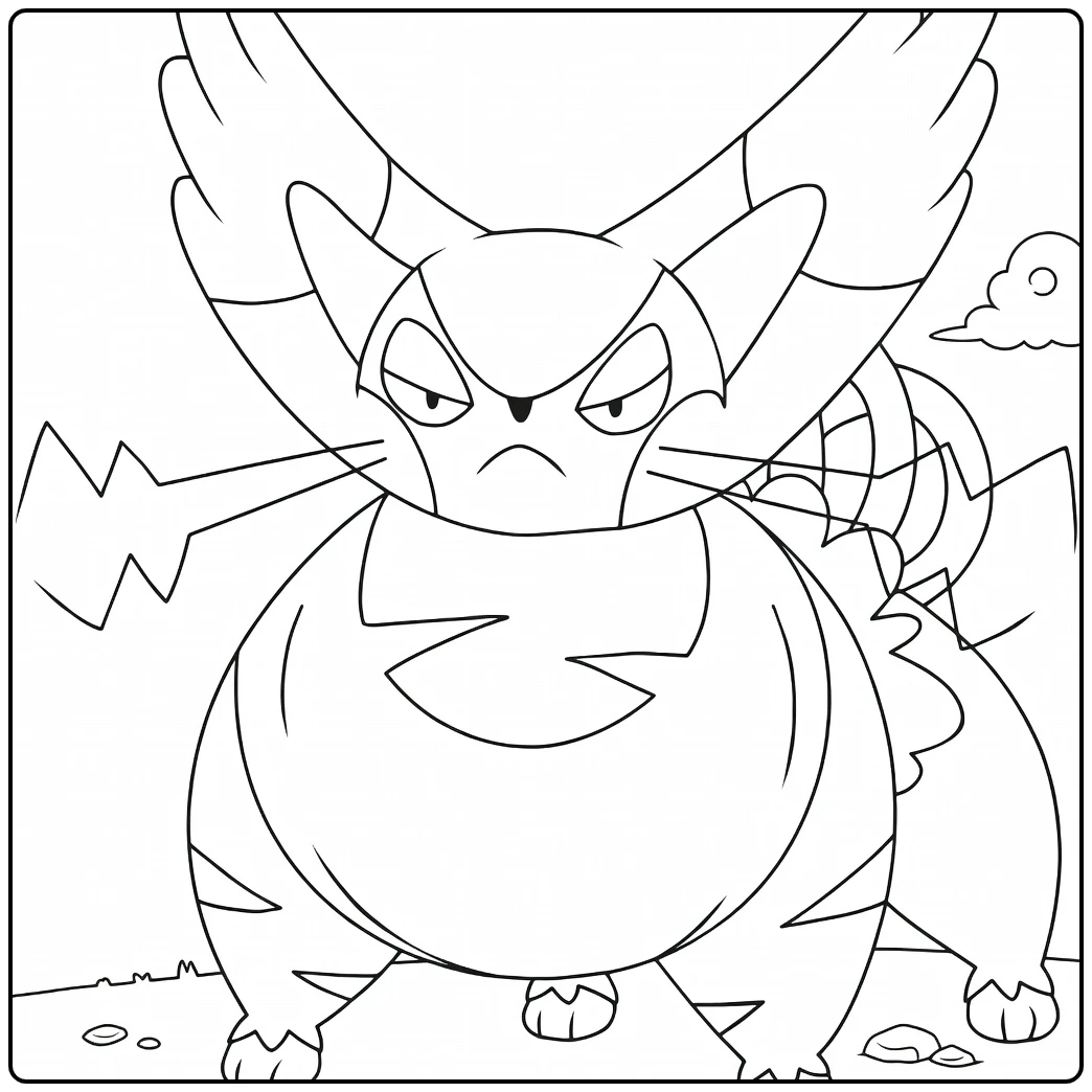 Pokemon Purugly coloring page