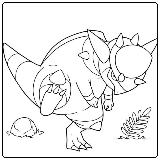 Pokemon Rampardos coloring page