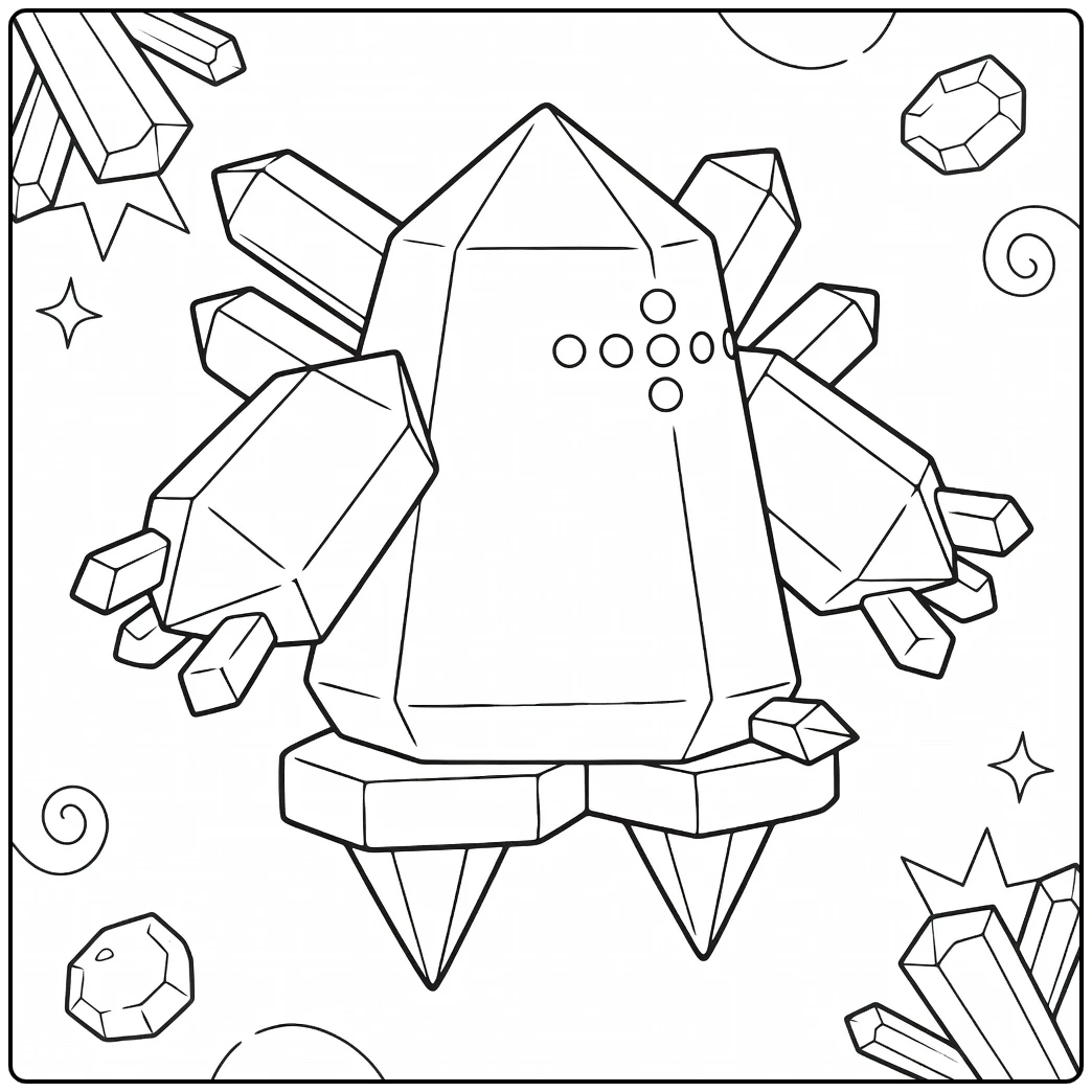 Pokemon Regice coloring page