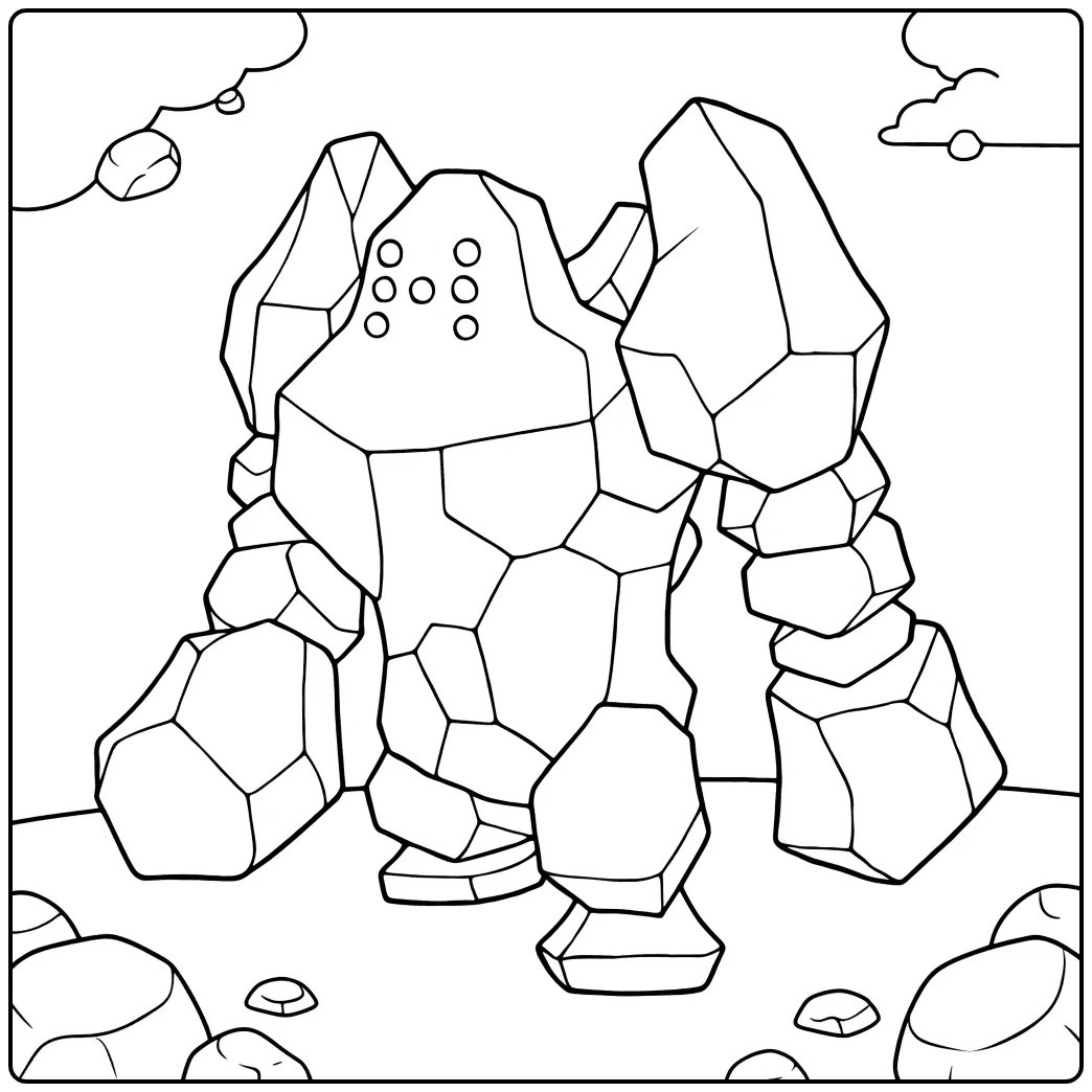 Pokemon Regirock coloring page