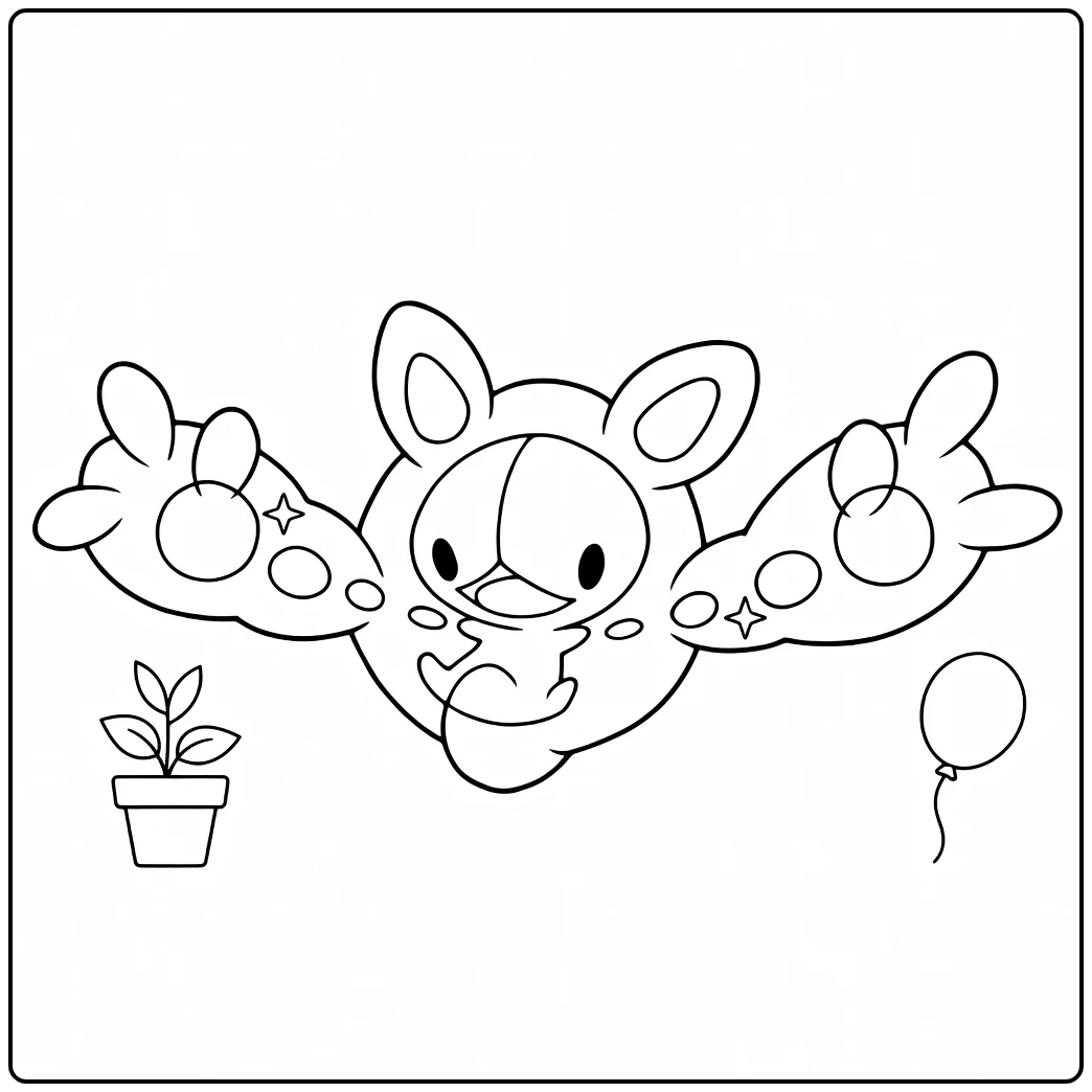 Pokemon Reuniclus coloring page