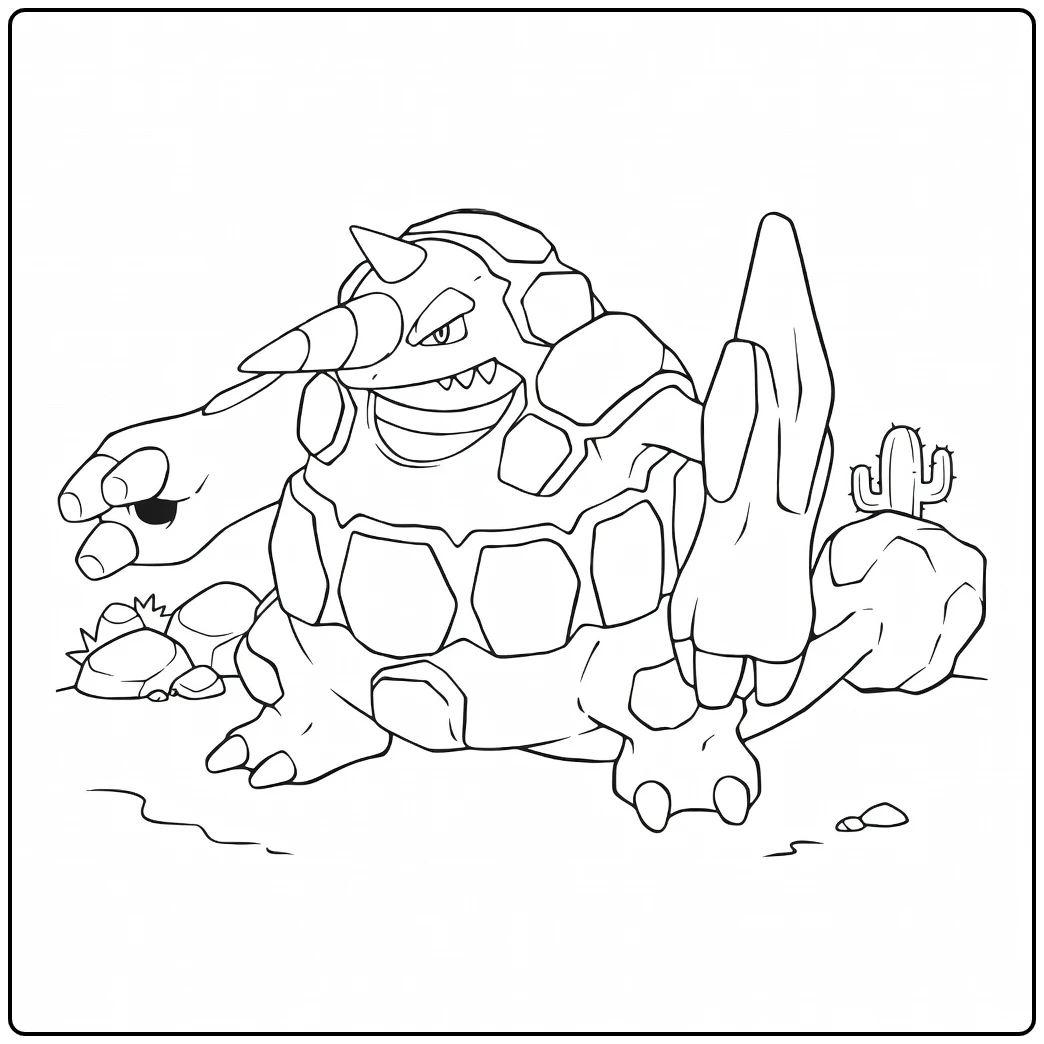 Pokemon Rhyperior coloring page