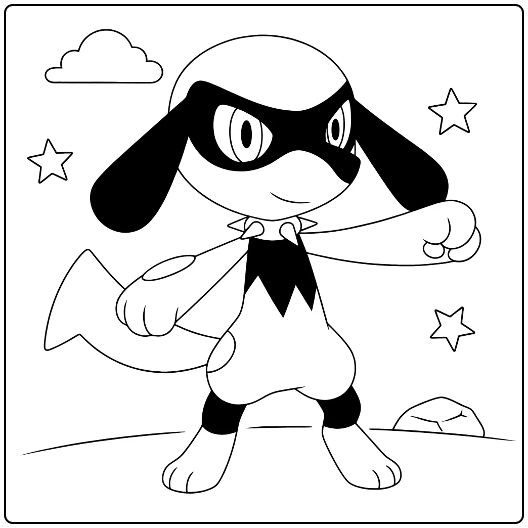 Pokemon Riolu coloring page