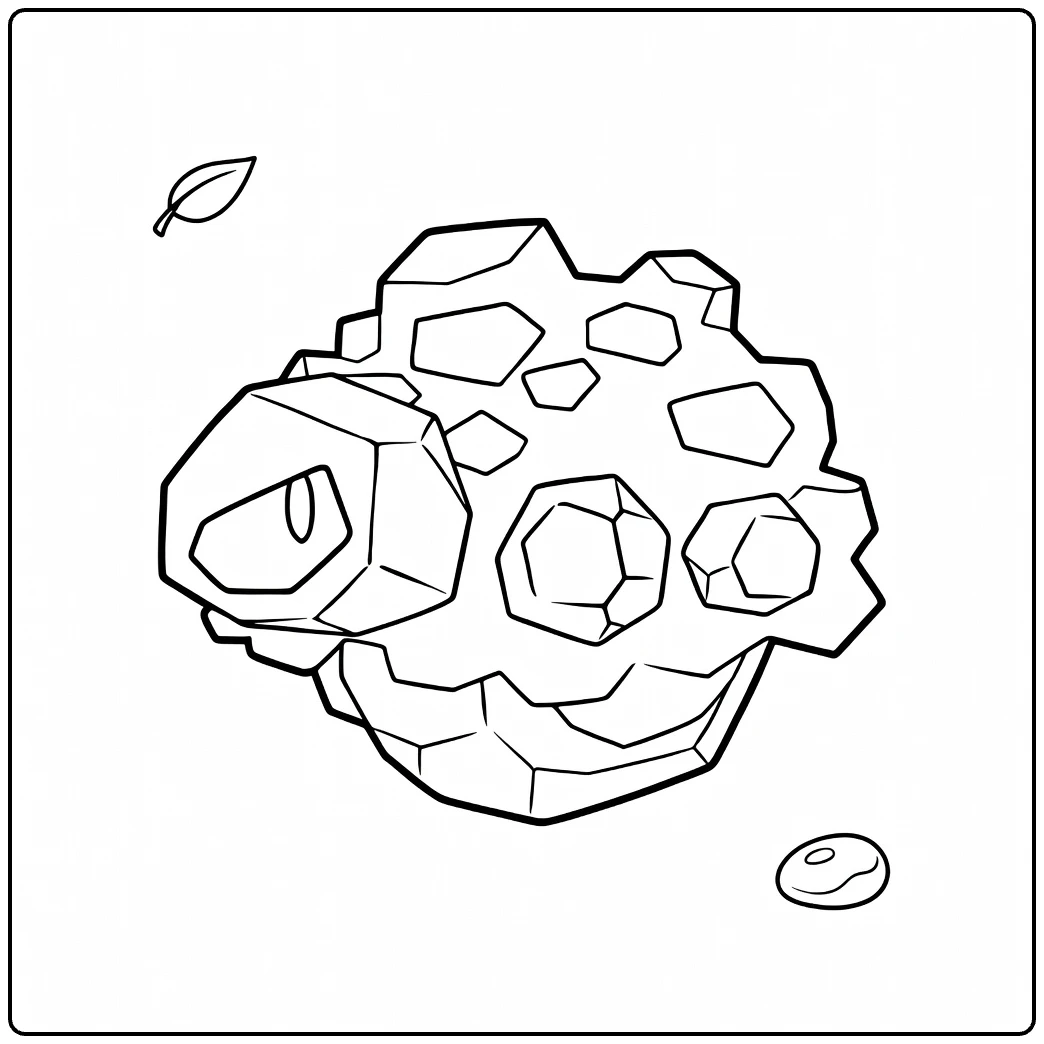 Rolycoly for Kids and Pokemon Fans coloring page