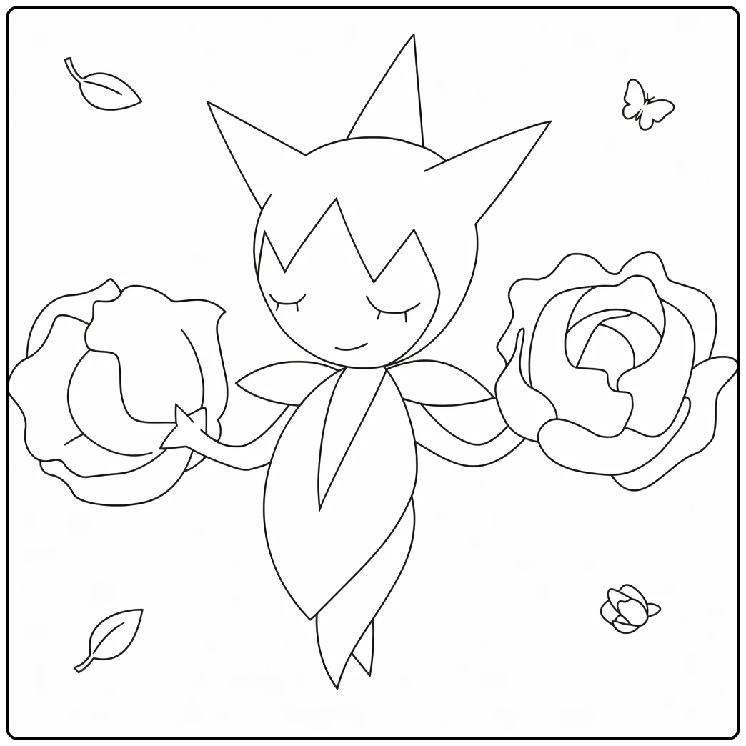 Pokemon Roselia coloring page