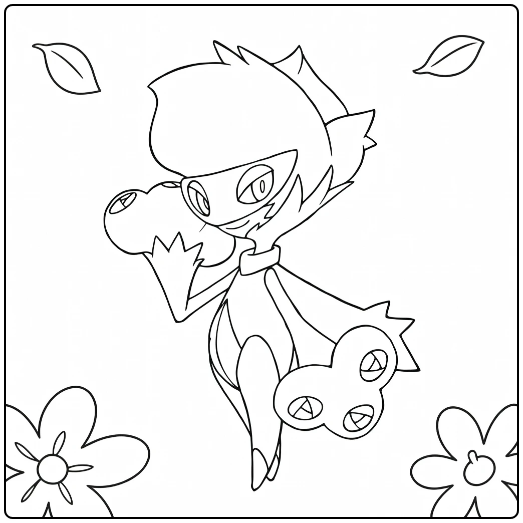 Pokemon Roserade coloring page