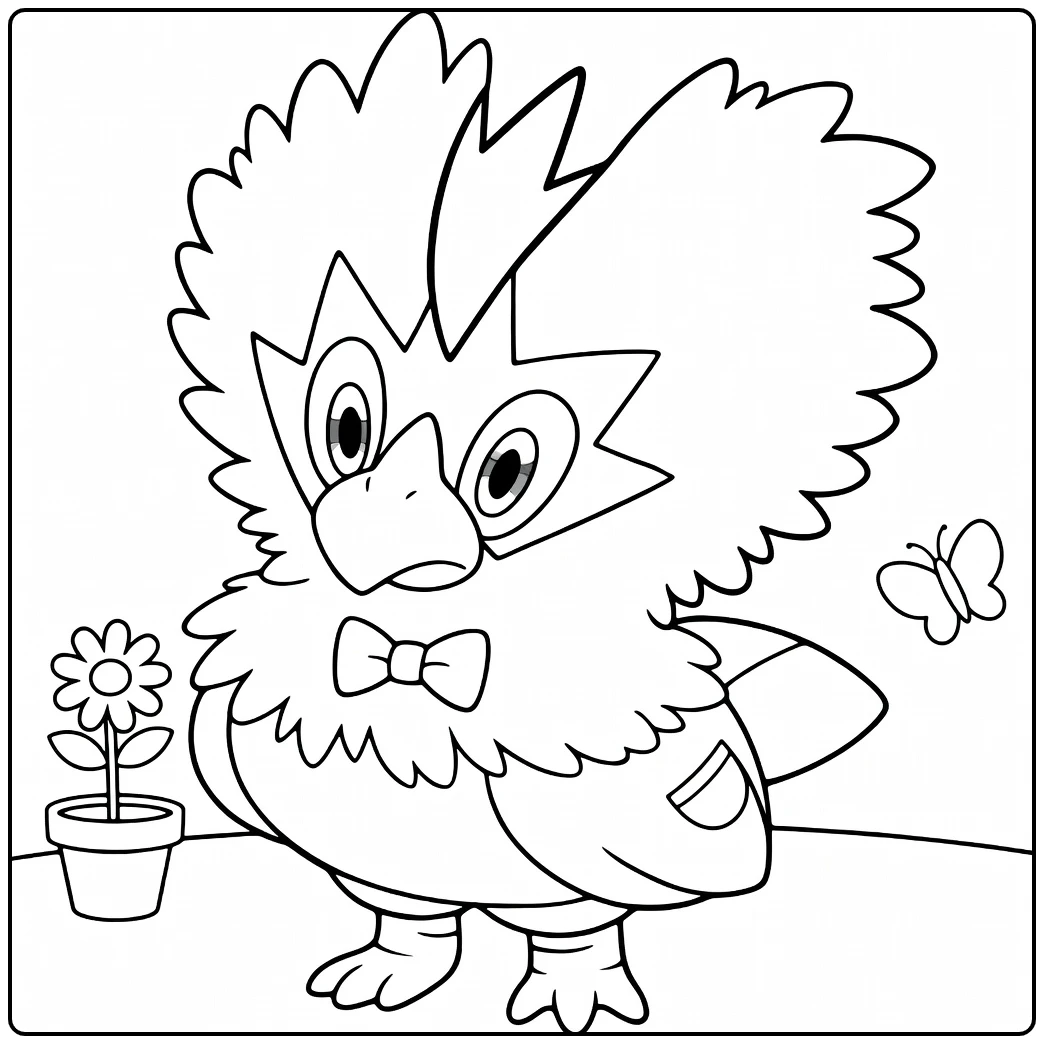 Pokemon Rufflet coloring page