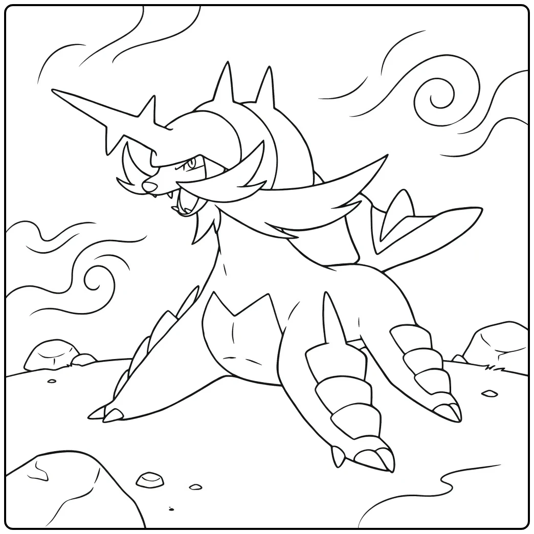 Pokemon Samurott coloring page