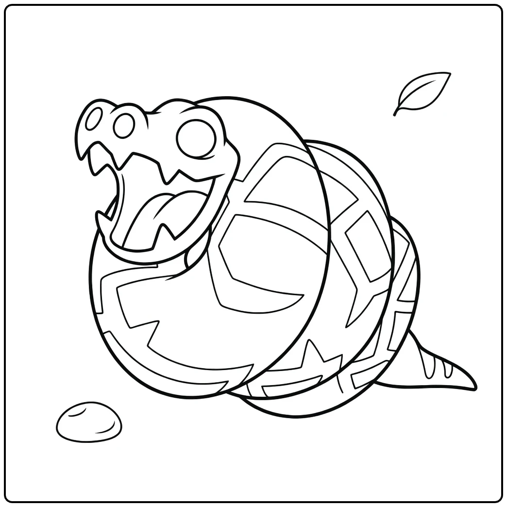 Pokemon Sandaconda Threatening Mouth coloring page