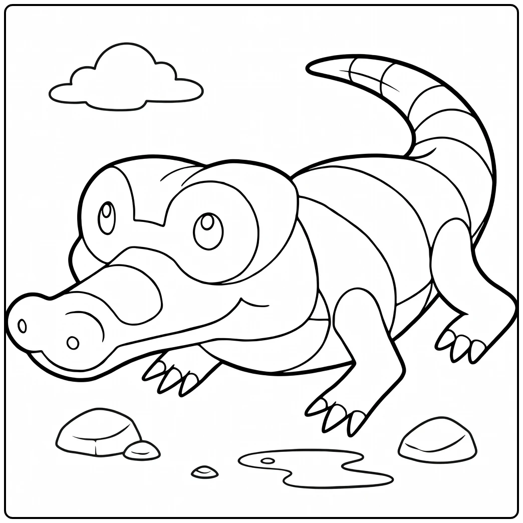 Pokemon Sandile coloring page