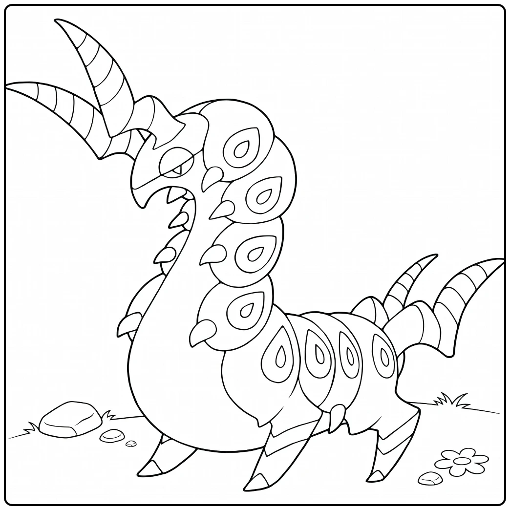 Pokemon Scolipede coloring page