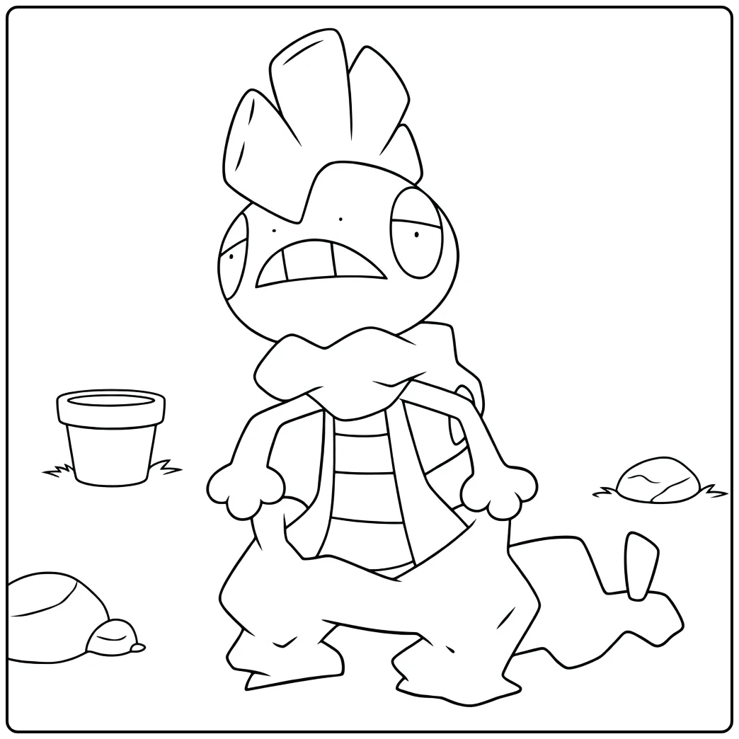 Pokemon Scrafty coloring page