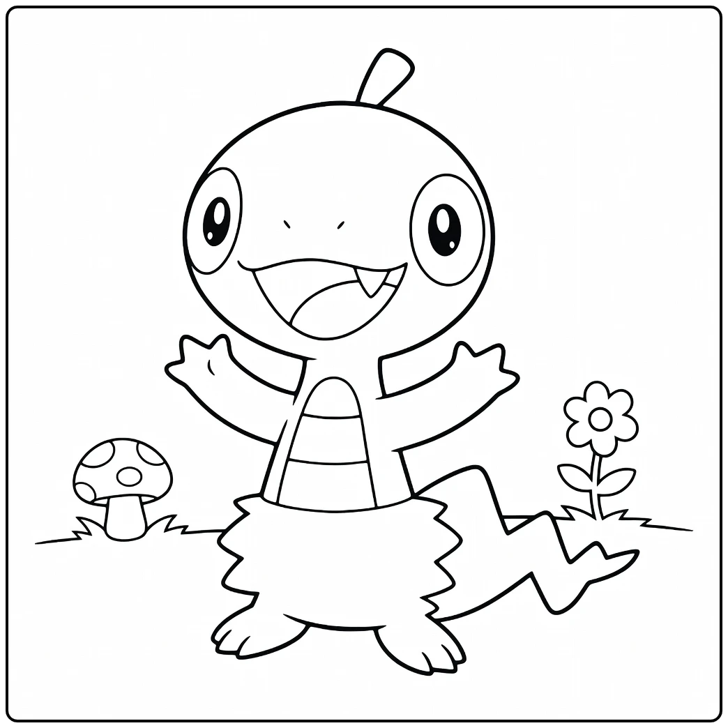 Pokemon Scraggy coloring page