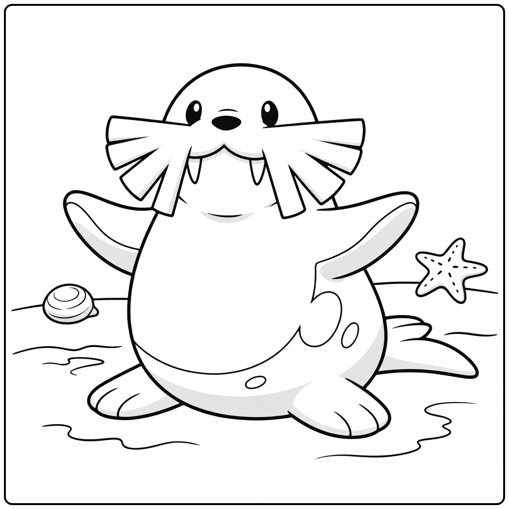 Pokemon Sealeo coloring page