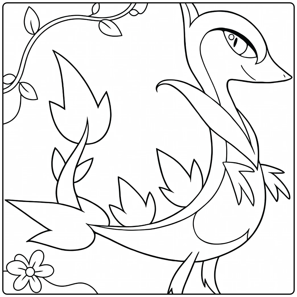 Pokemon Servine coloring page