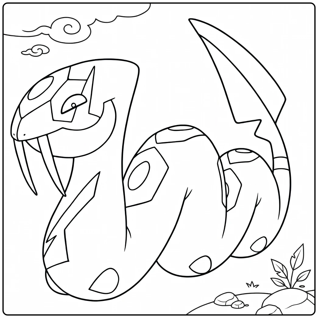 Pokemon Seviper coloring page