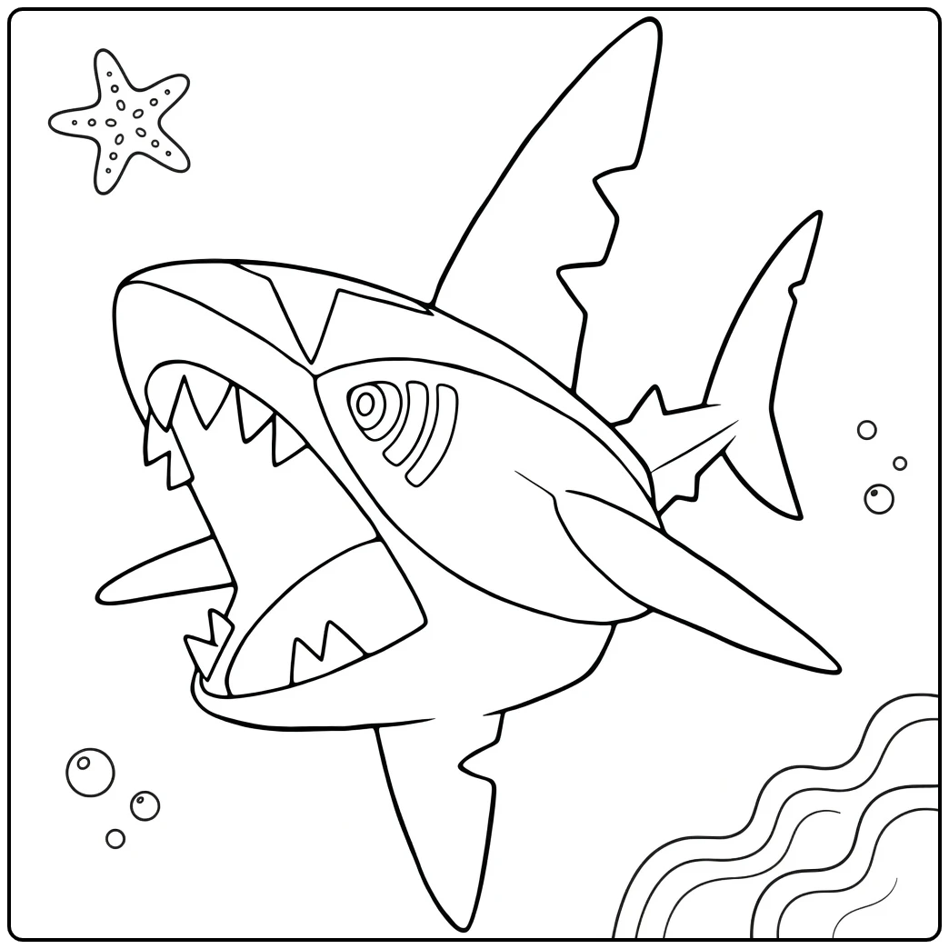 Pokemon Sharpedo coloring page