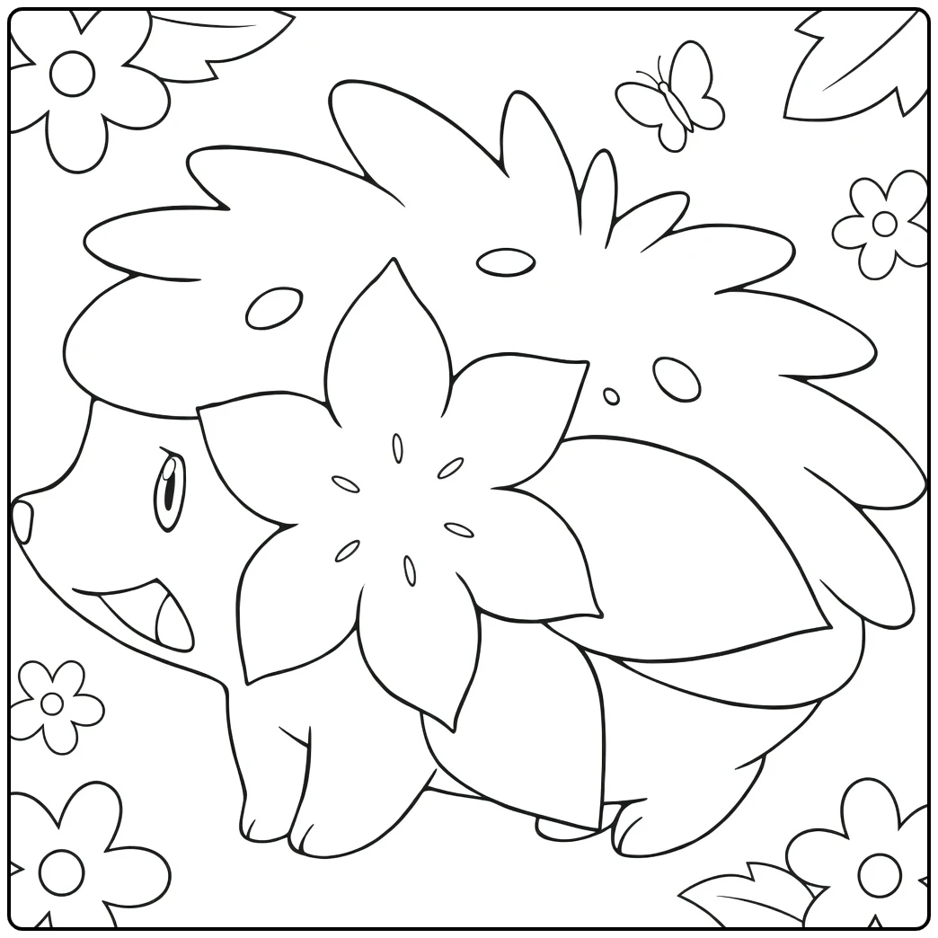 Pokemon Shaymin coloring page