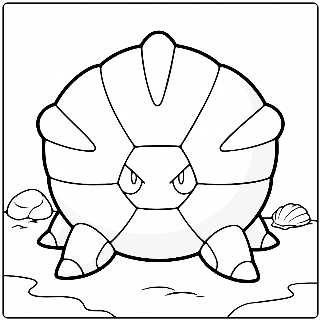 Pokemon Shelgon coloring page