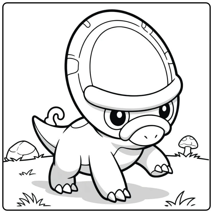 Pokemon Shieldon coloring page
