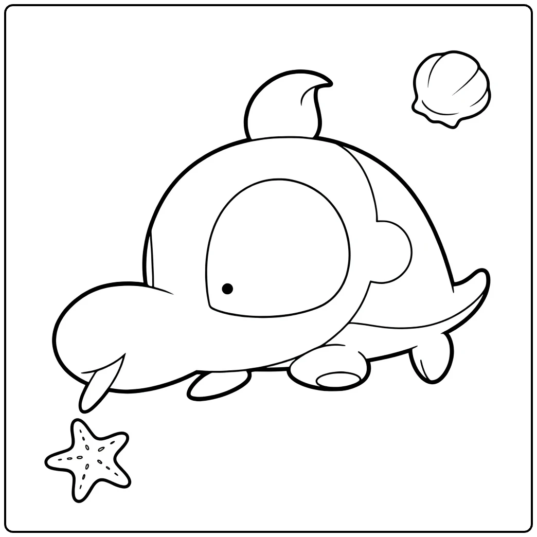 Pokemon Shroodle Starfish and Shells coloring page