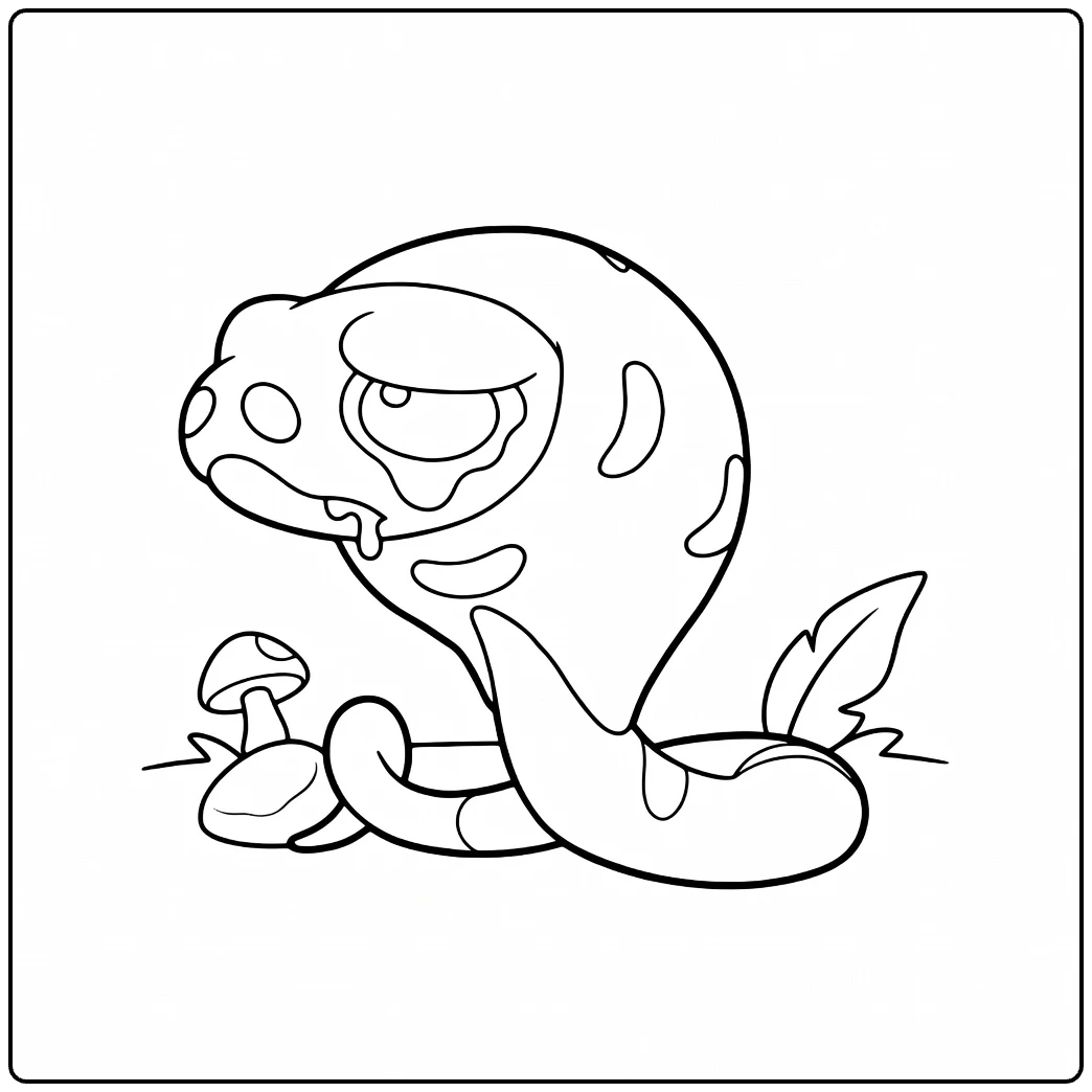 Pokemon Silicobra Coiling Snake coloring page