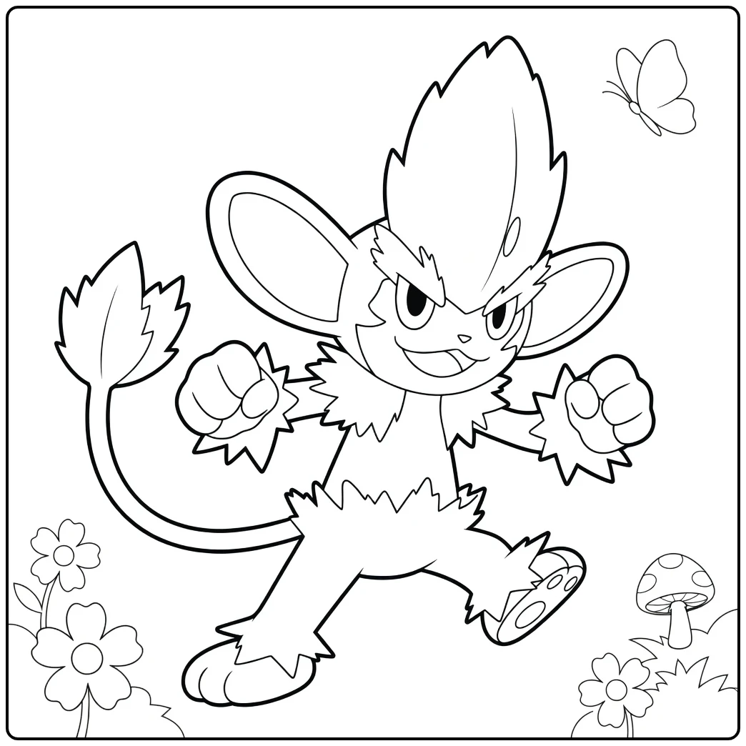 Pokemon Simisage coloring page