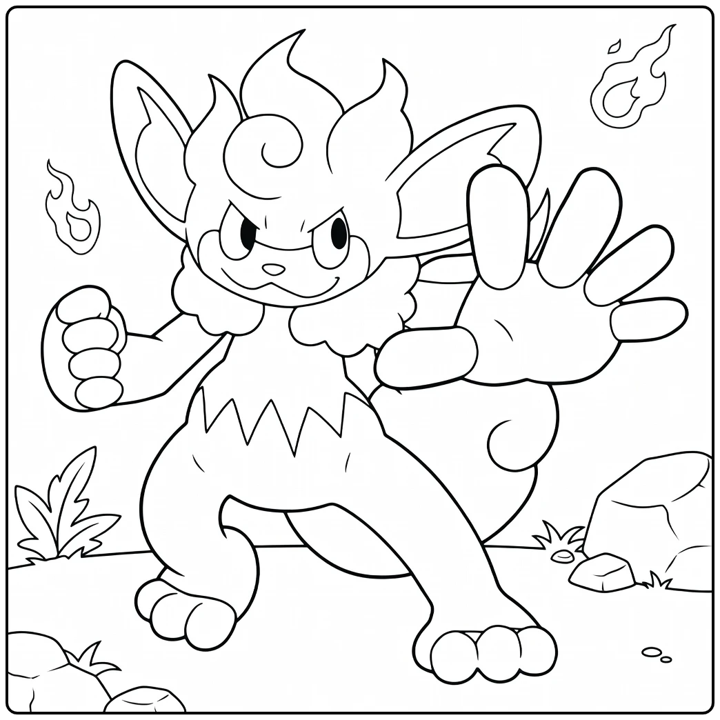 Pokemon Simisear coloring page