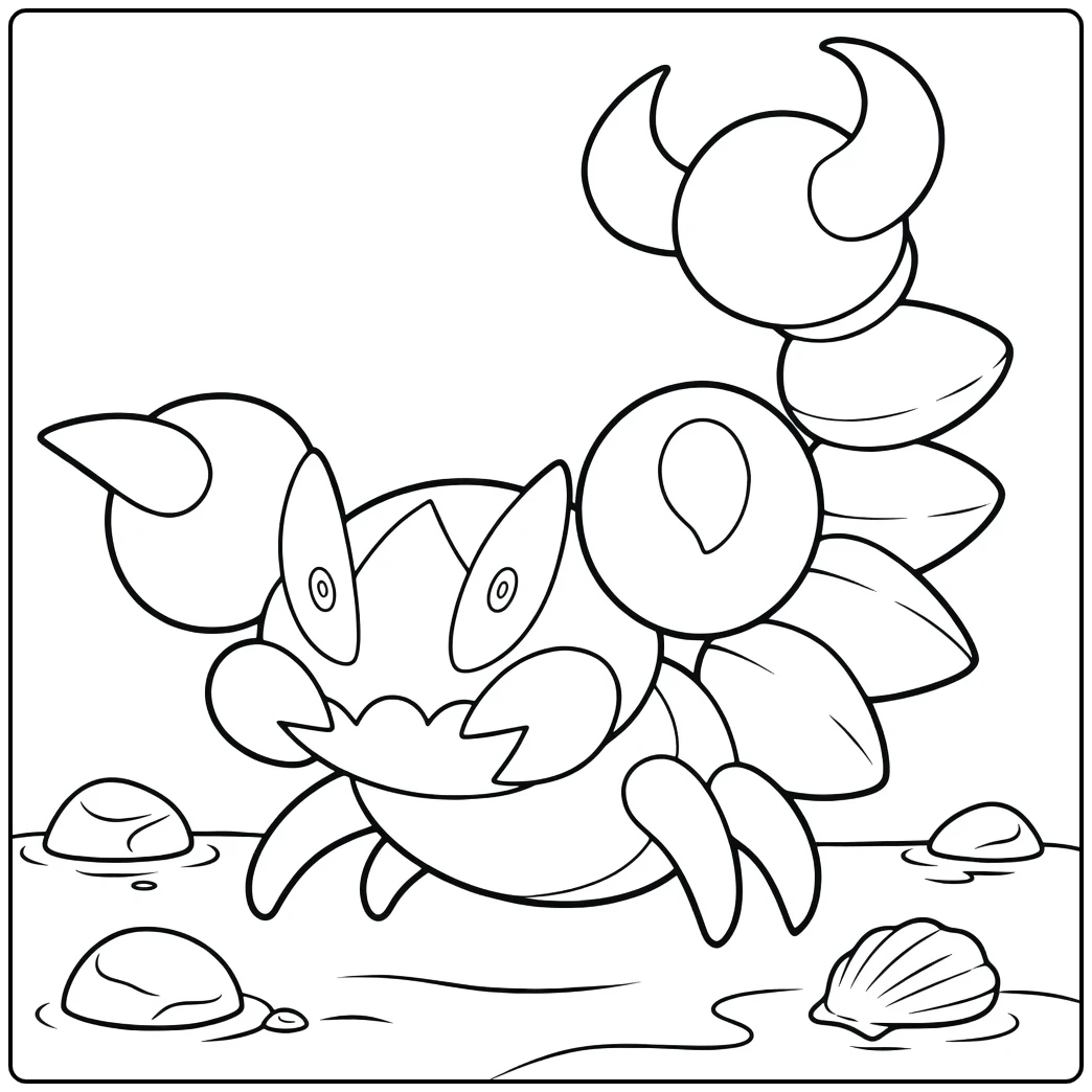 Pokemon Skorupi coloring page
