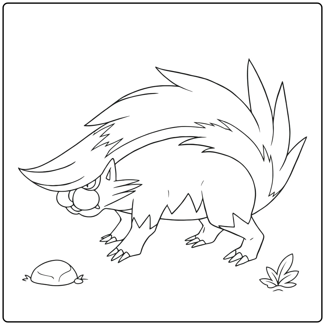 Pokemon Skuntank coloring page